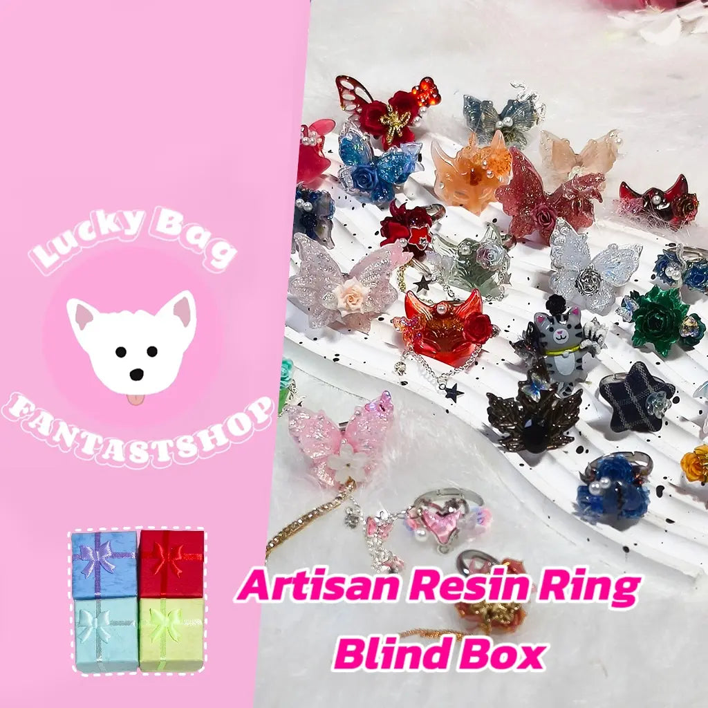 [New Arrival+10% Extra] Artisan Resin Ring Blind Box - Open in live