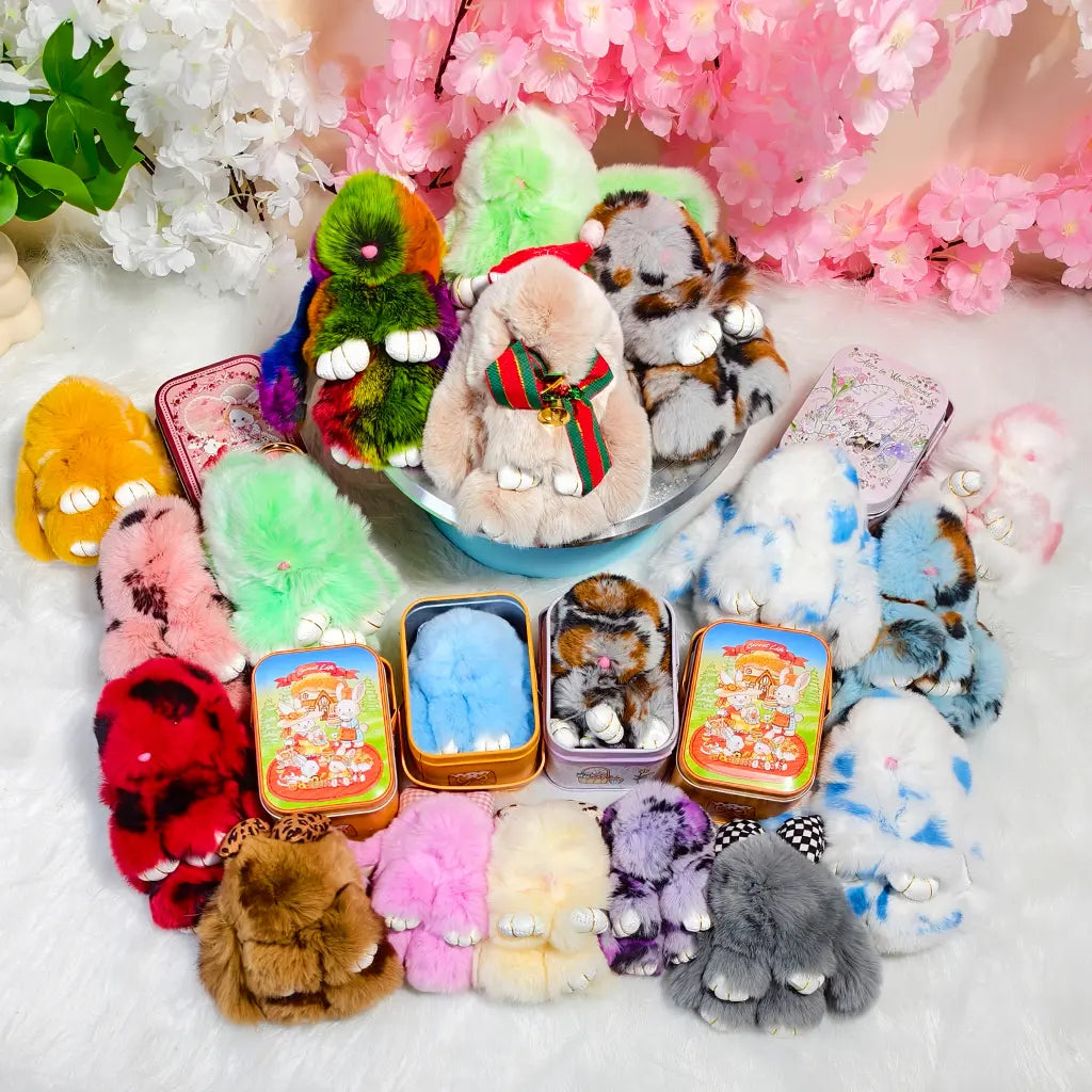 【Limited】Fluffy Bunny With Tin Case- Open in live