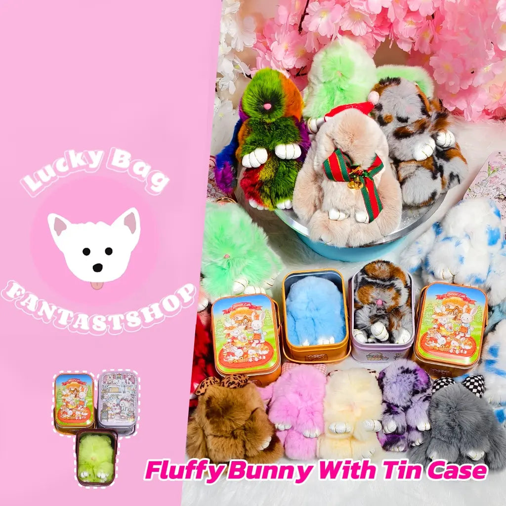 【Limited】Fluffy Bunny With Tin Case- Open in live