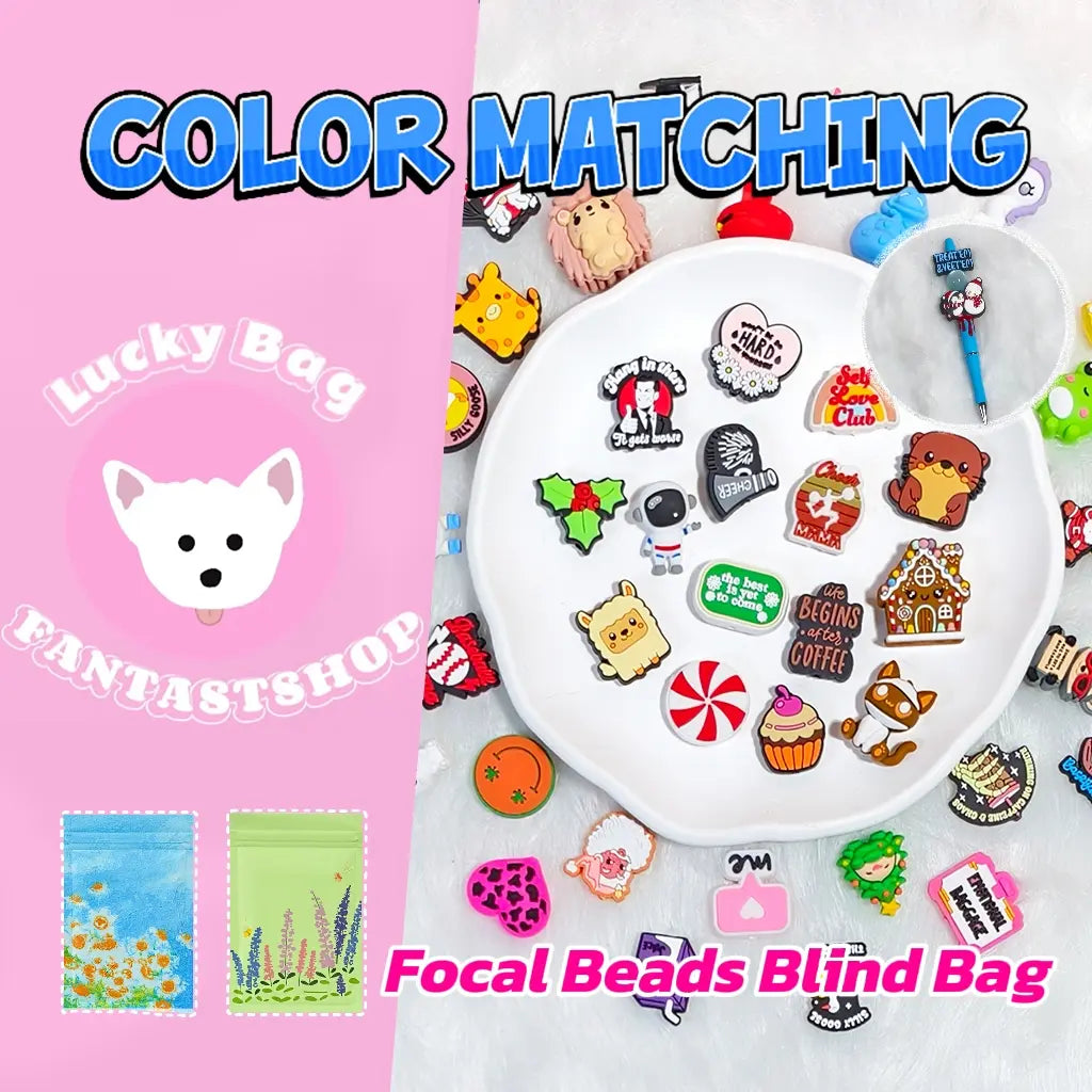 [Renew+10% Extra] PVC/Focal Beads Blind Bag for Beadable Pen/Key Chain- Open in live