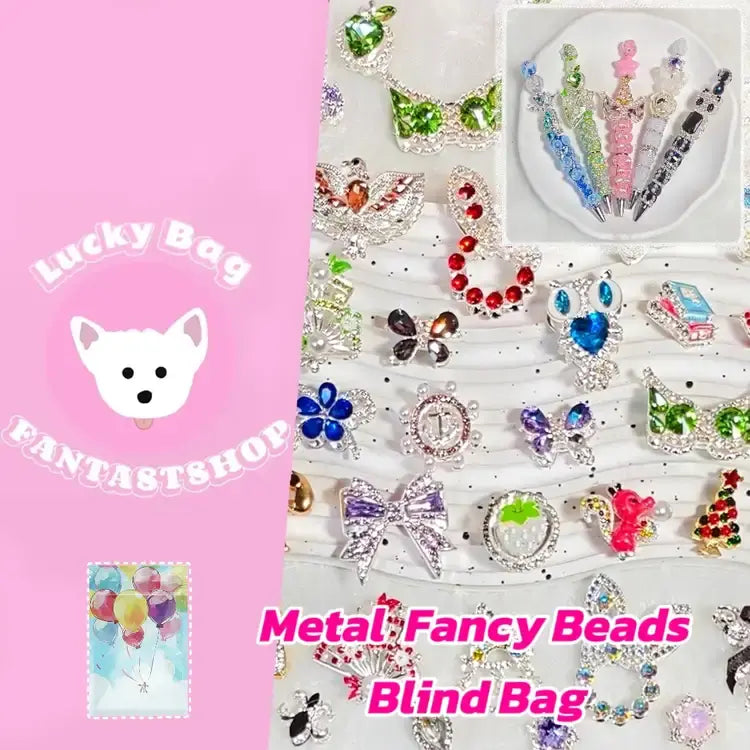 [New Arrival +10% Extra] Metal Fancy Beads Blind Bag for Beadable Pen/Keychain - Open in live
