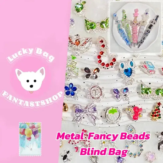 [New Arrival +10% Extra] Metal Fancy Beads Blind Bag for Beadable Pen/Keychain - Open in live