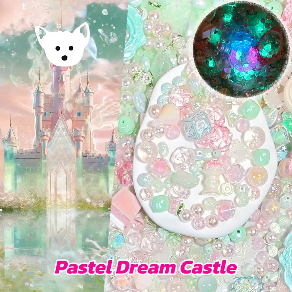 [New Arrival+2 Scoops] Pastel Dream Castle for Bracelet/Hanging/Pen - Open in live