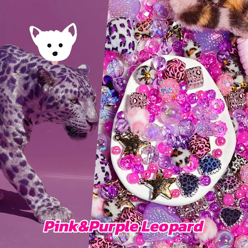 [New Arrival+2 Scoops] Pink&Purple Leopard for Hanging/Pen - Open in live