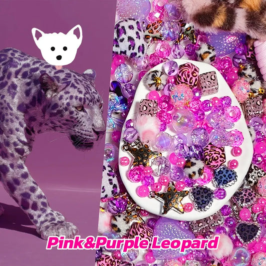 [New Arrival+2 Scoops] Pink&Purple Leopard for Hanging/Pen - Open in live