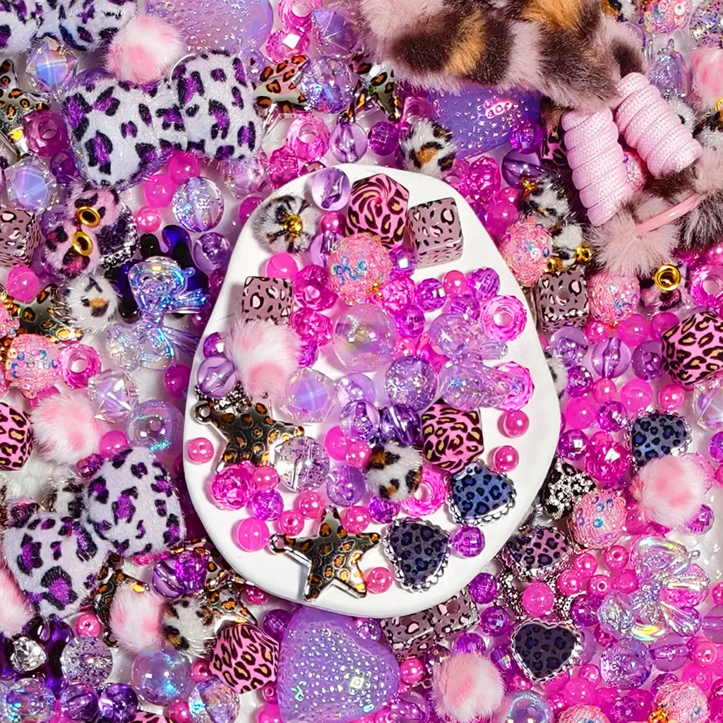 [New Arrival+2 Scoops] Pink&Purple Leopard for Hanging/Pen - Open in live