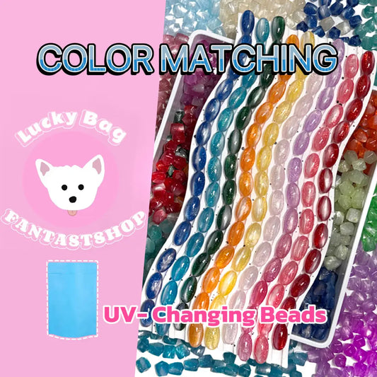 【🔥NEW🔥COLOR MATCHING】DIY UV-Changing Beads Blind Bags for Key Chain - Open in live