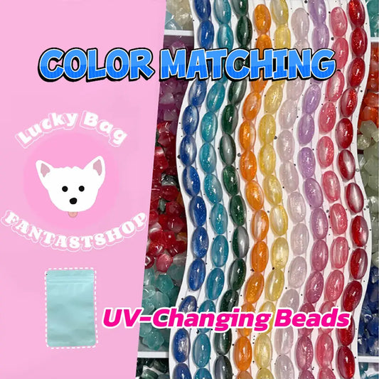 UV-Changing Beads Blind Bags for Keychain & Bracelet - Open in live