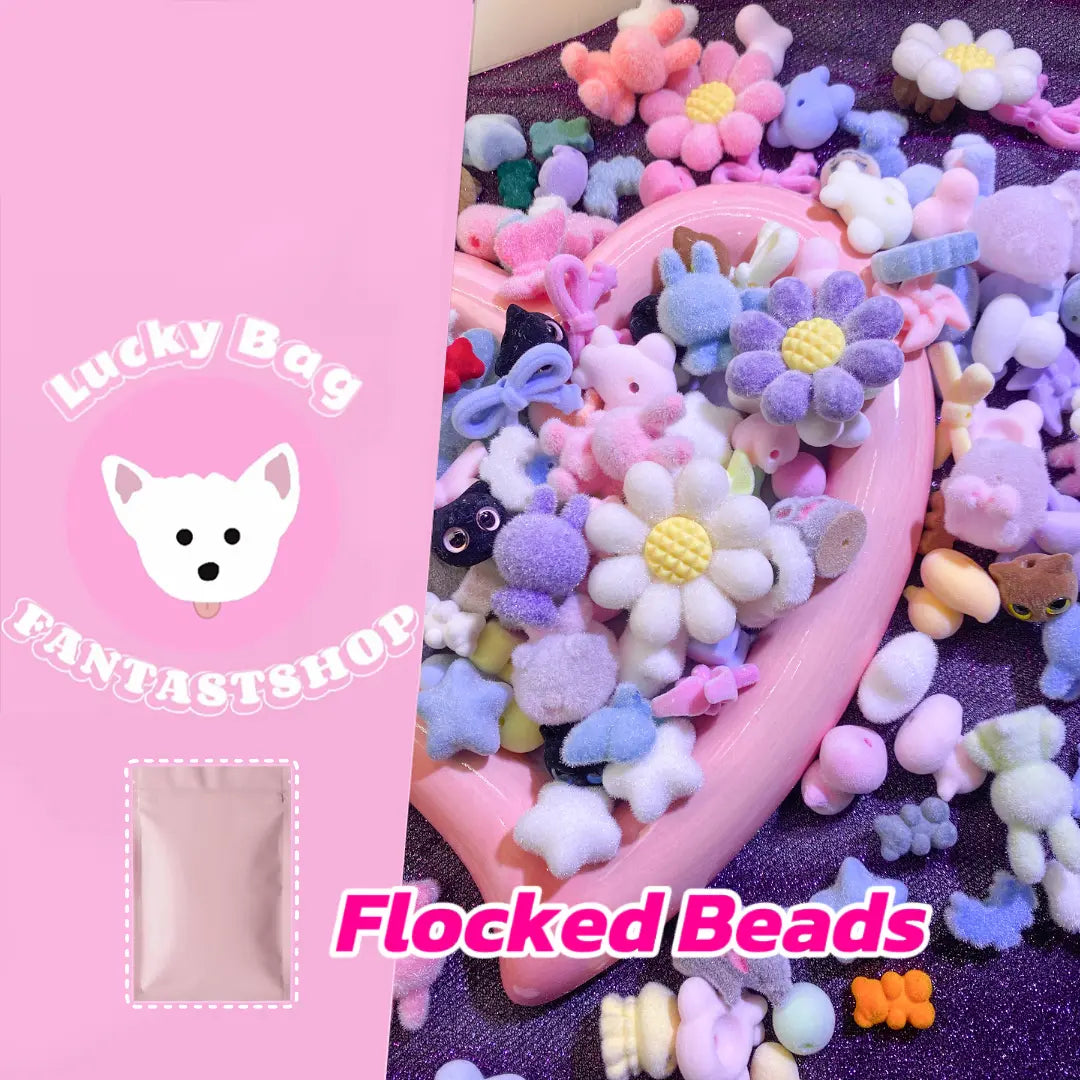 Flocked Beads Blind Bags for Beadable Pen/ Key Chain - Open in live