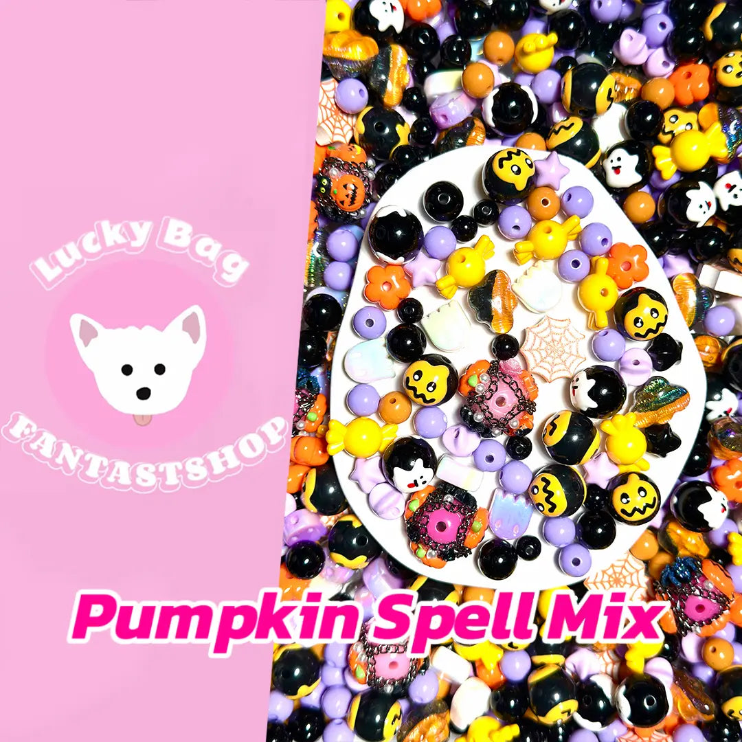 🔥【 Half Bogo+1 Bottle】Pumpkin Spell Mix for Key/Phone Chain / Bacrelet - Open in live