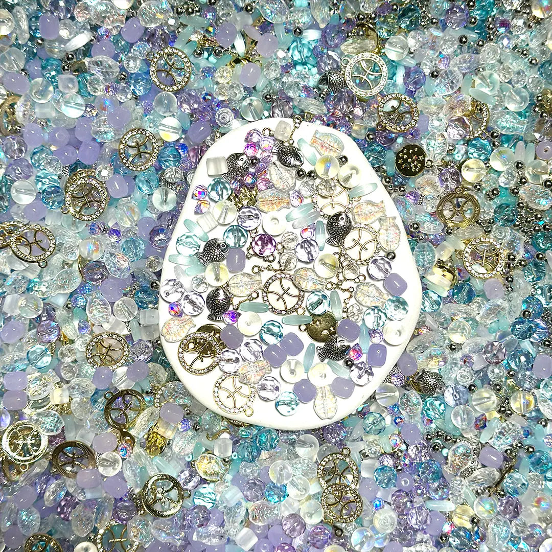 Azure Pisces Mix for / Bracelet/ necklace / Keychain/Phone chain- Open in live