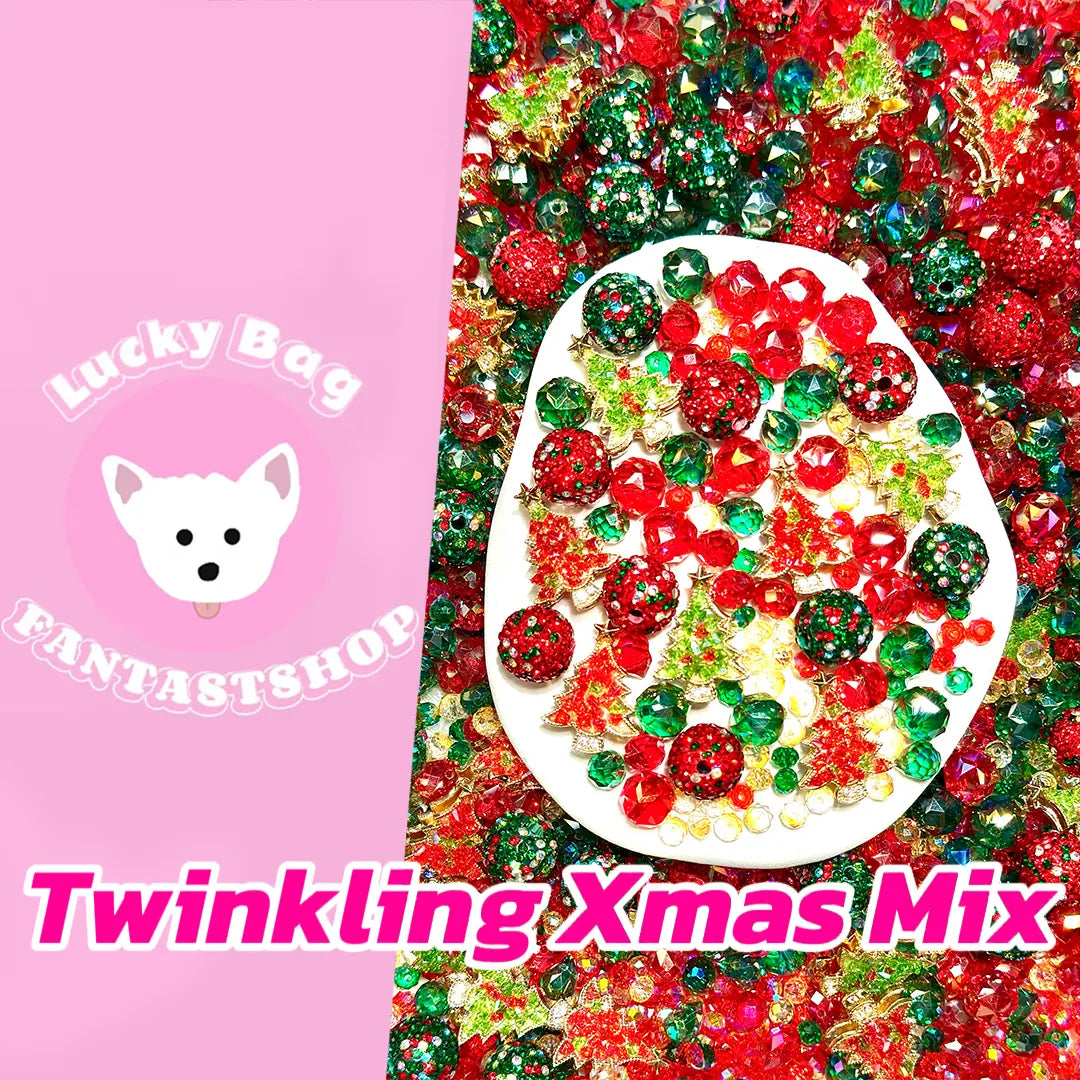 Twinkling Xmas Mix for Key /Phone Chain/Bracelet/Necklace- Open in live