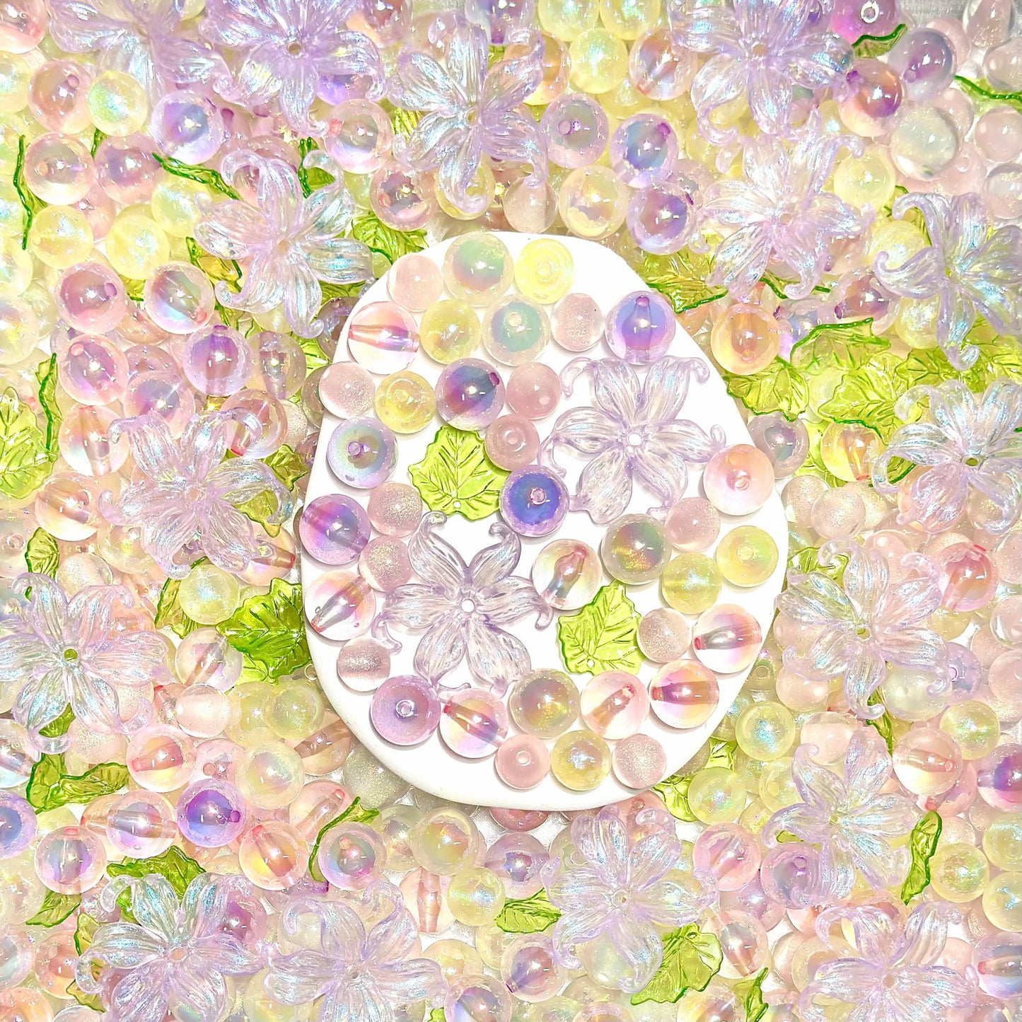 Lumo Flower Mix for Key /Phone Chain/Bracelet/Pen/Necklace- Open in live