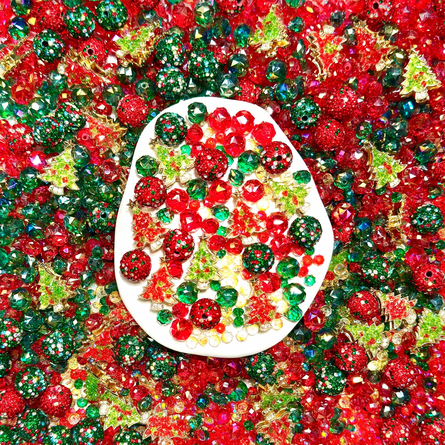 Twinkling Xmas Mix for Key /Phone Chain/Bracelet/Necklace- Open in live