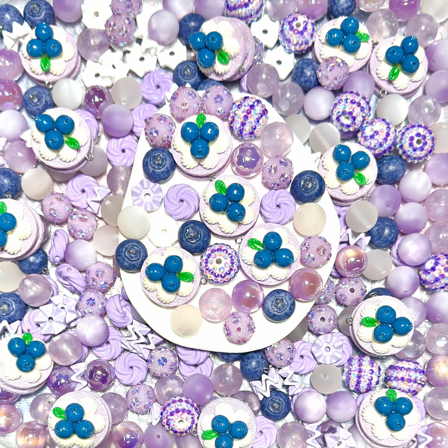 Berry Taro Mix for Key/Phone Chain/Bracelet/Necklace- Open in live