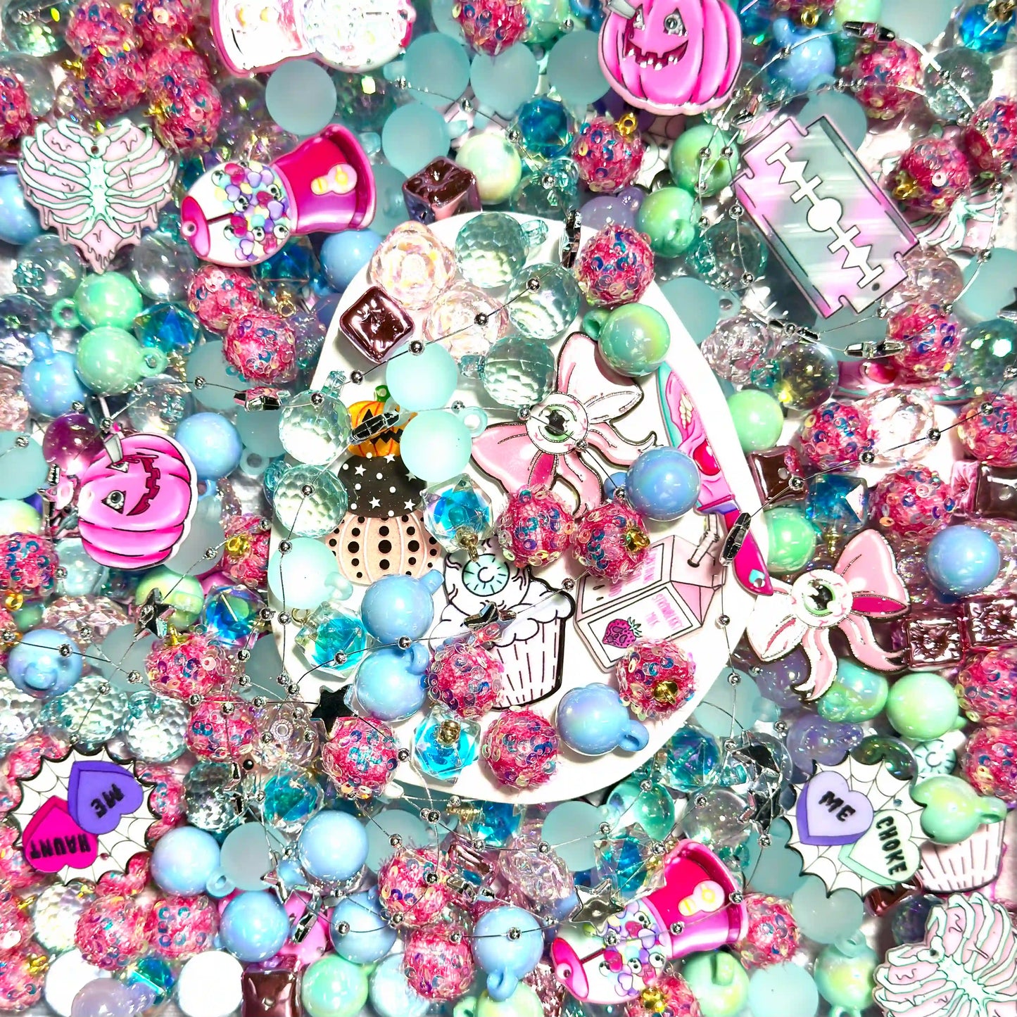 Spooky Sweet Mix for Key/Phone Chain/Bracelet/Necklace- Open in live