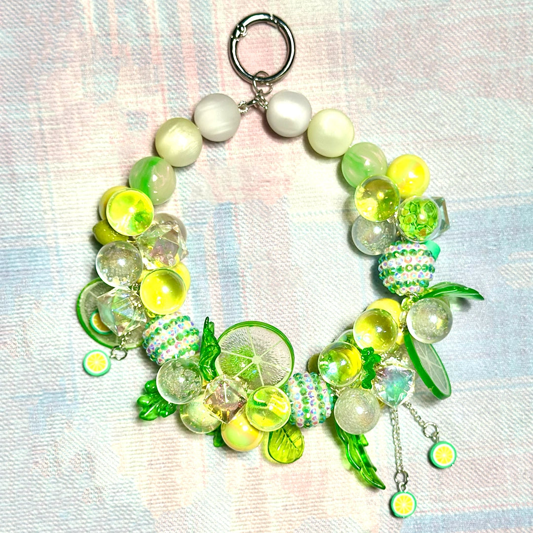 Matcha Lemon Millefeuille Mix for Key/Phone Chain/Bracelet/Necklace- Open in live