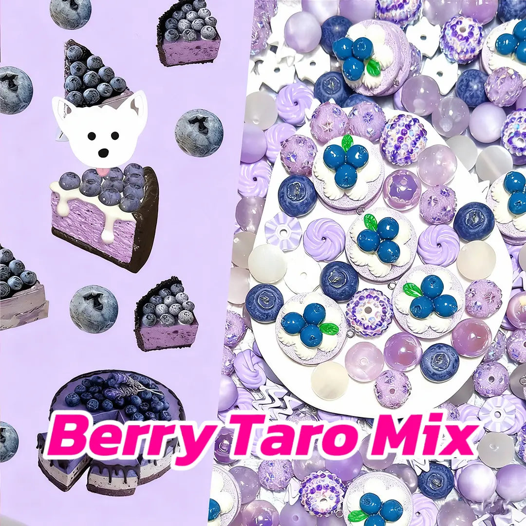 Berry Taro Mix for Key/Phone Chain/Bracelet/Necklace- Open in live
