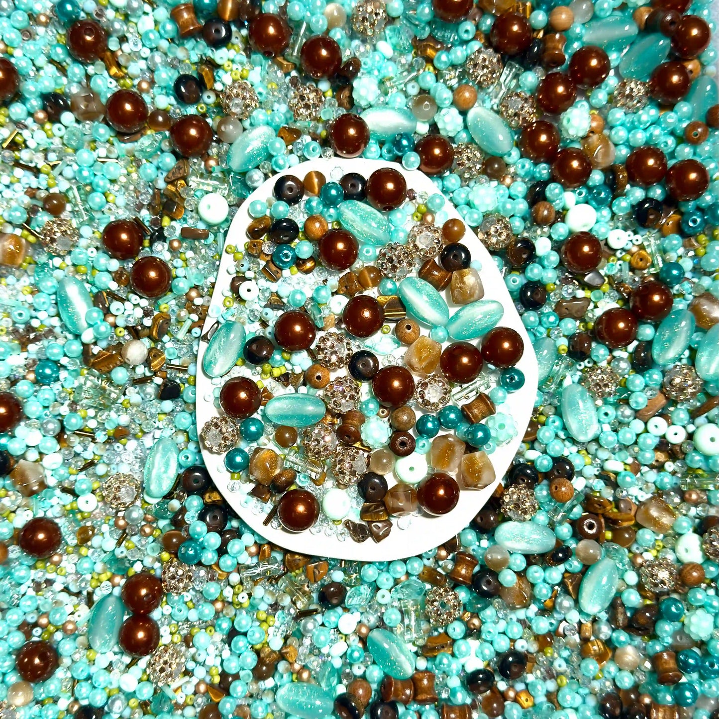 Mint Cocoa Mix for Key/Phone Chain/Bracelet/Necklace- Open in live