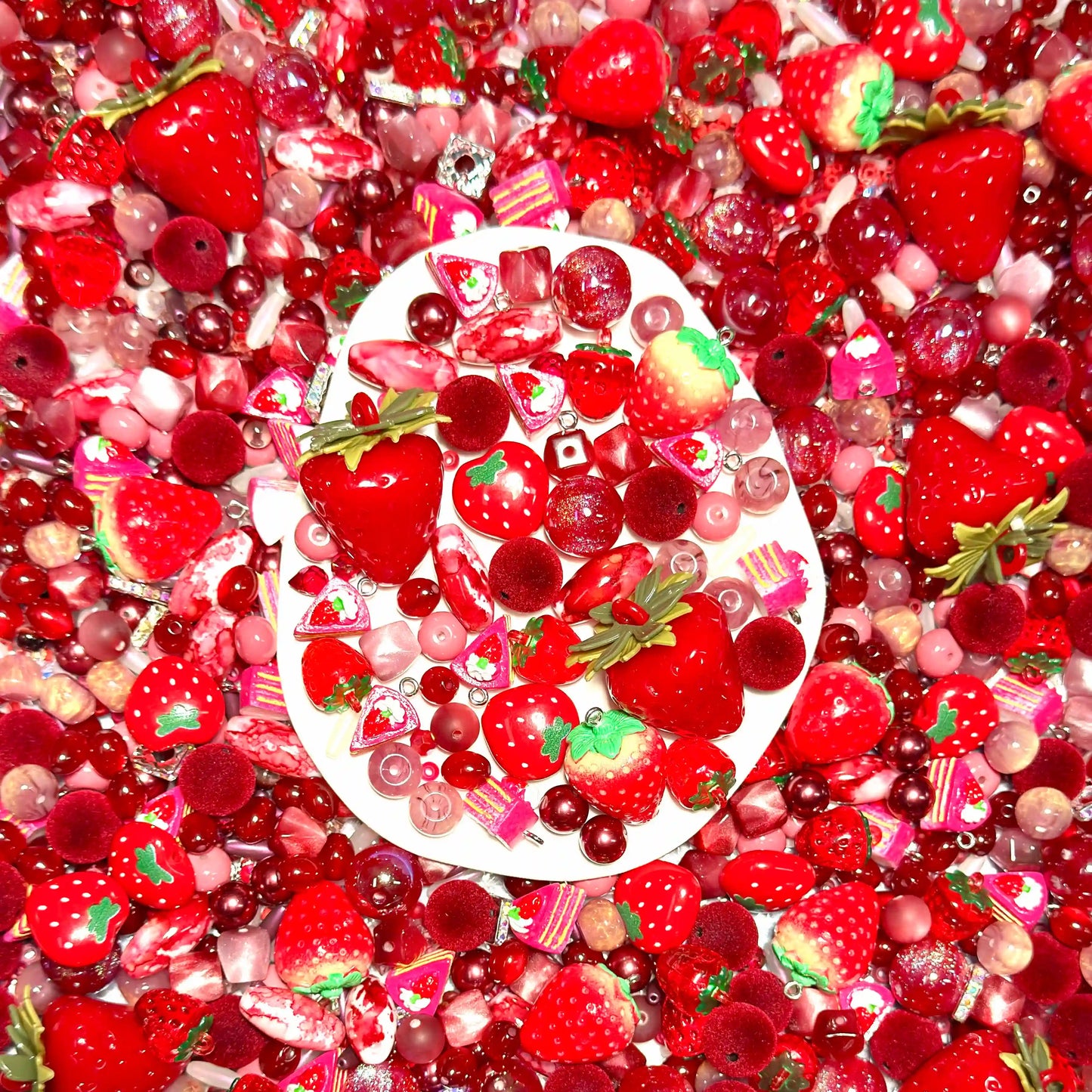 Velvet Berry Cake Mix for Key/Phone Chain/Bracelet/Necklace- Open in live