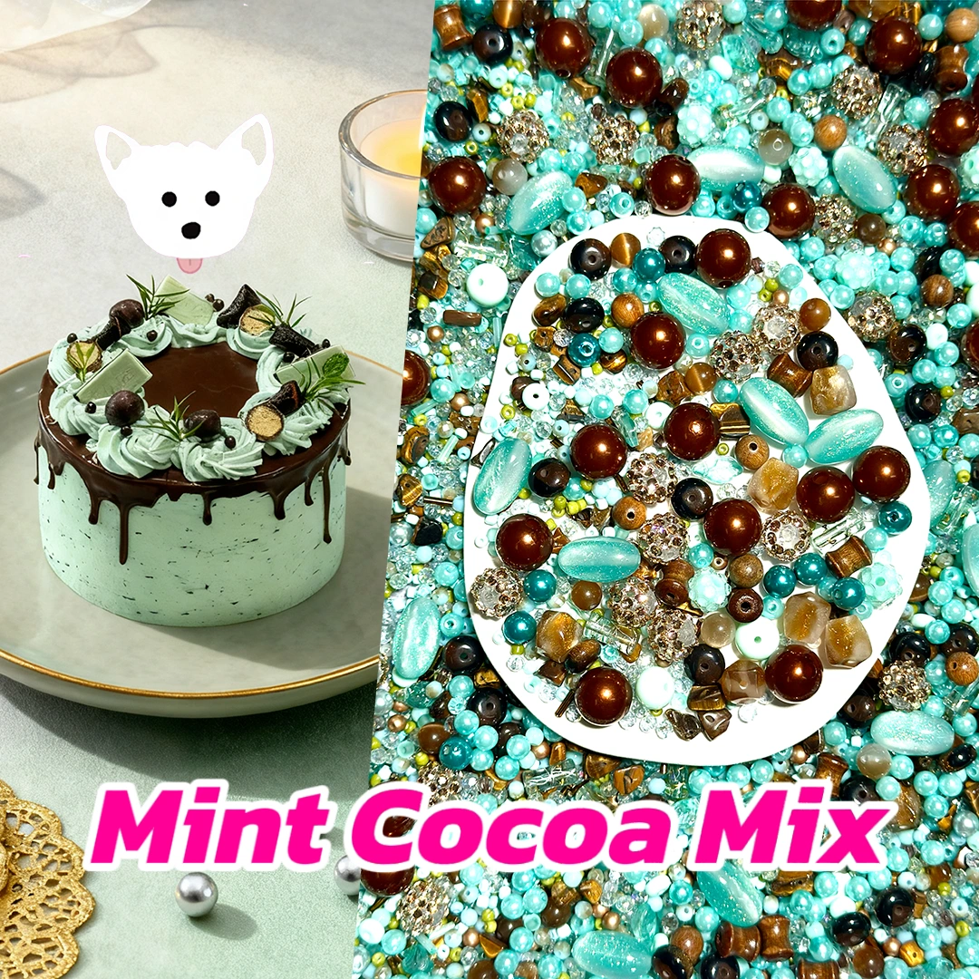Mint Cocoa Mix for Key/Phone Chain/Bracelet/Necklace- Open in live