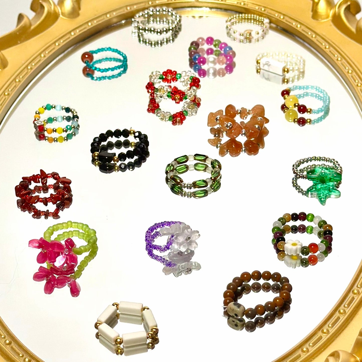 【Pre-sale】Seed Beads Ring - Open in live