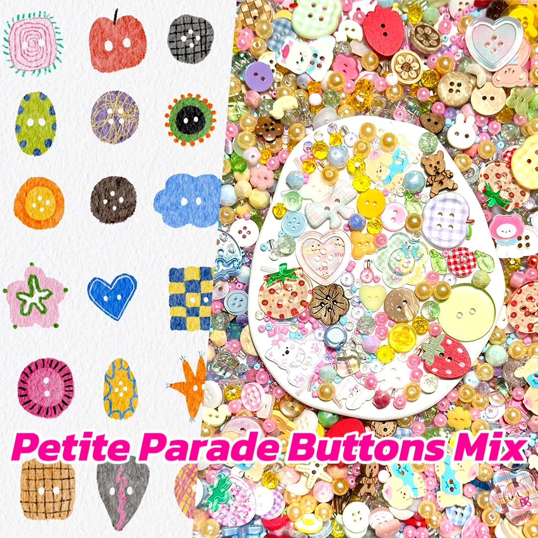Petite Parade Buttons Mix for Phone/Key Chain/Phone Case - Open in live