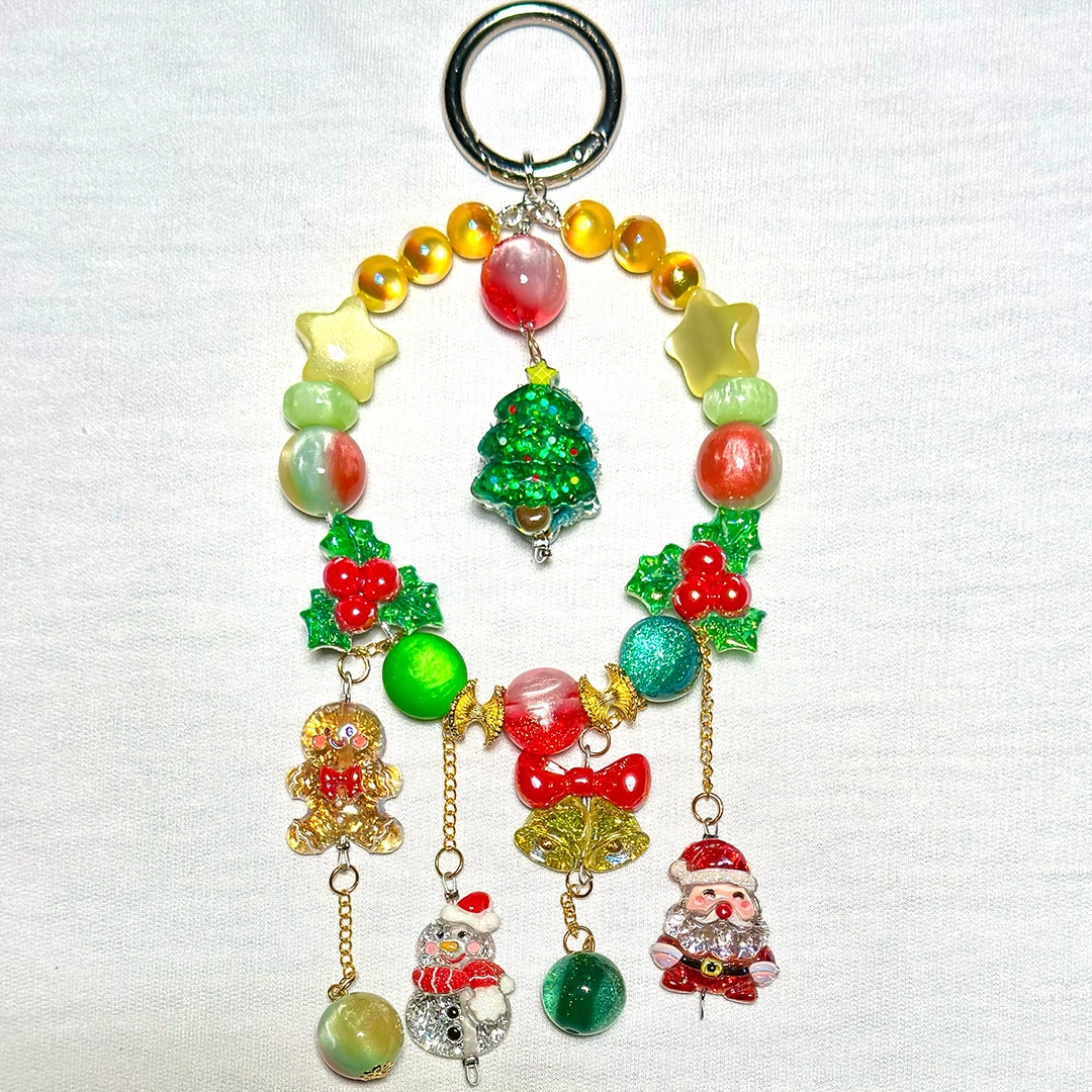 Santa Claus for Key/Phone Chain/Bracelet/Necklace- Open in live