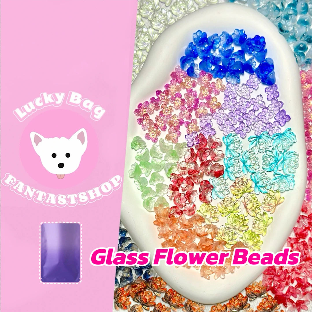Glass Flower Beads Blind Bag for bracelet - Open in live