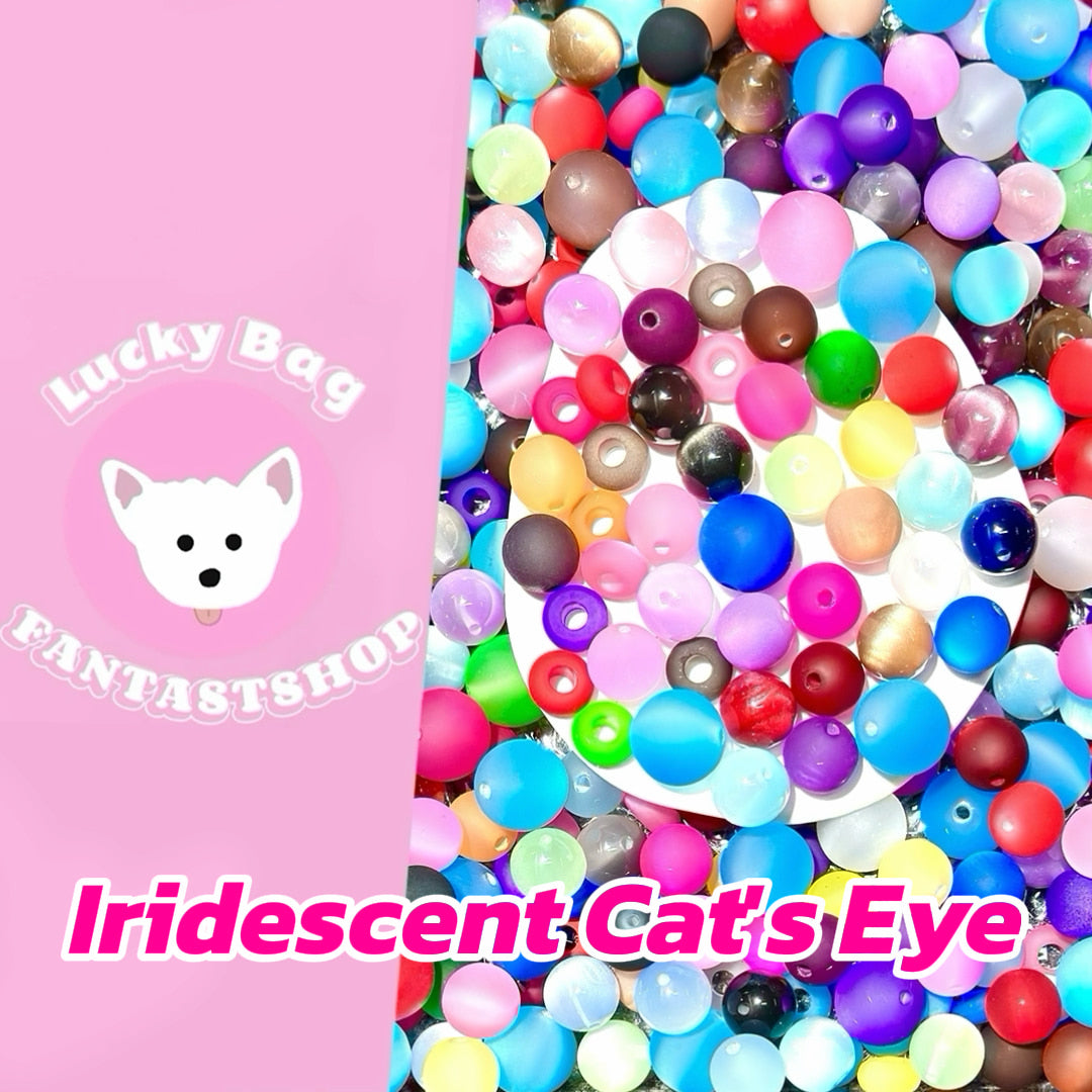 Iridescent Cat's Eye for Bracelet/Keychain - Open in live