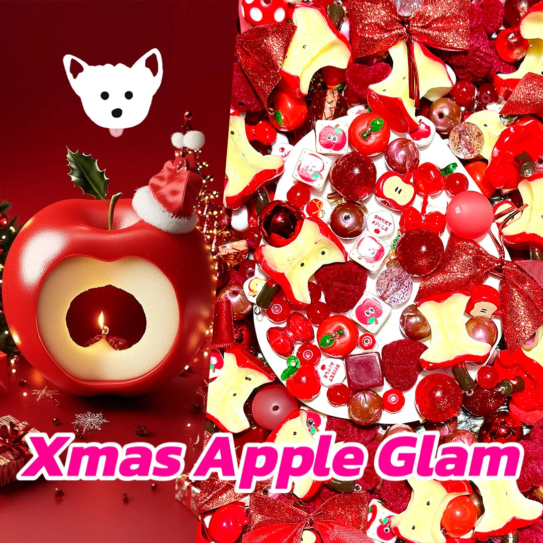 Xmas Apple Glam  for Phone Chain/Car Hanging/Pen- Open in live