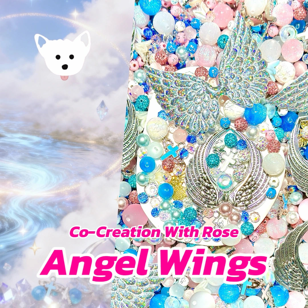 【Co-Creation with Rose】Angel Wings for Bracelet / Keychain- Open in live