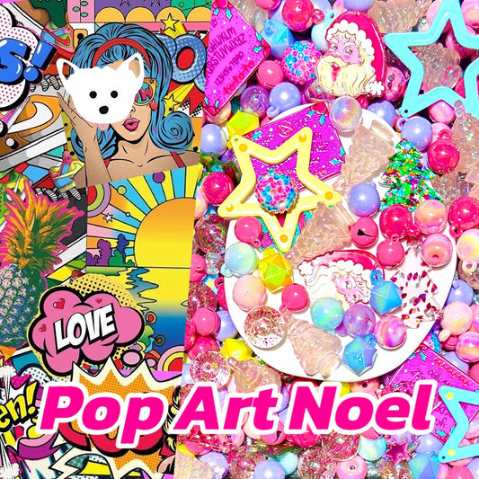 Pop Art Noel for Bracelet/Key/Phone Chain/Pen- Open in live