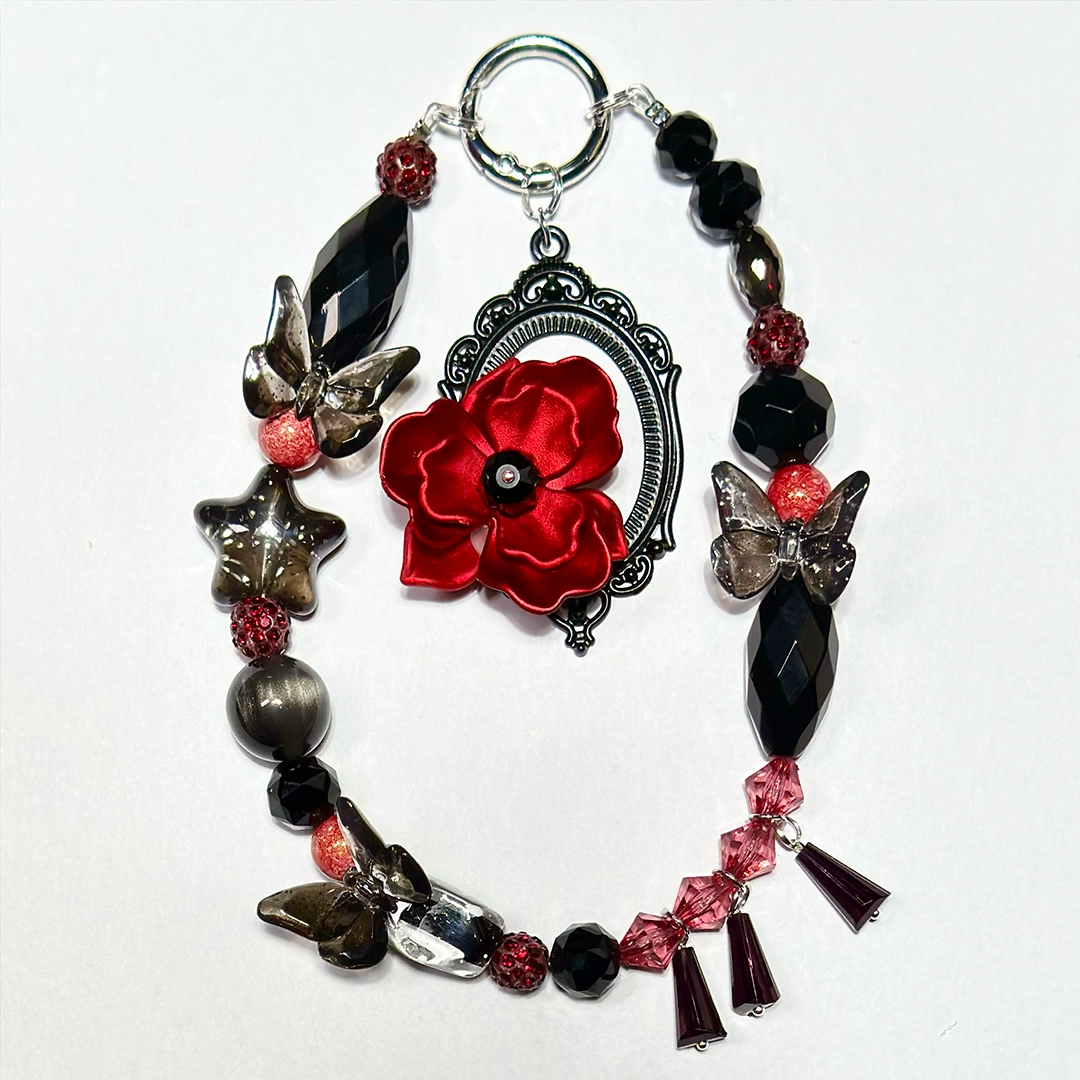 Evernight Rose for Key/Phone Chain/Pen- Open in live