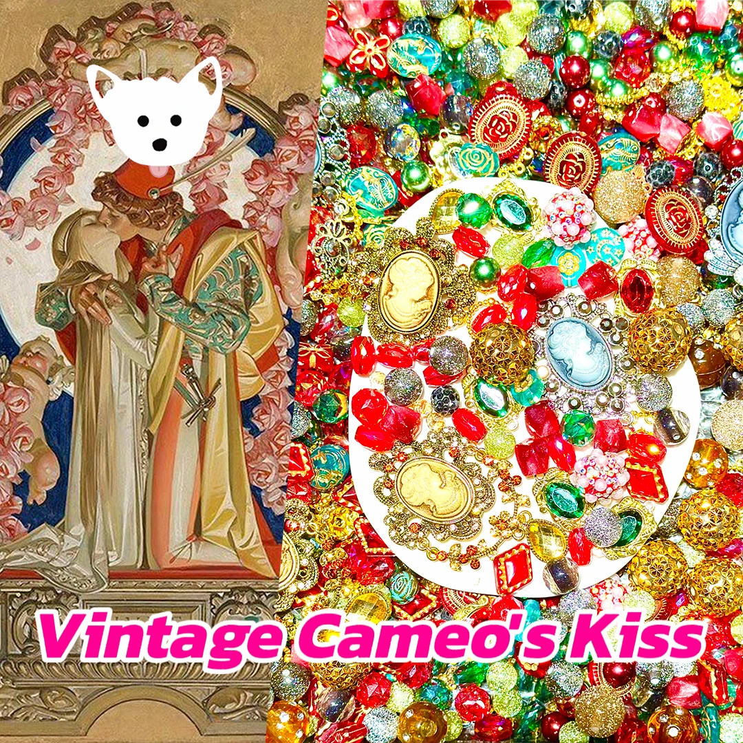 【Master】Vintage Cameo's Kiss for Bracelet/Key/Phone Chain/Pen- Open in live