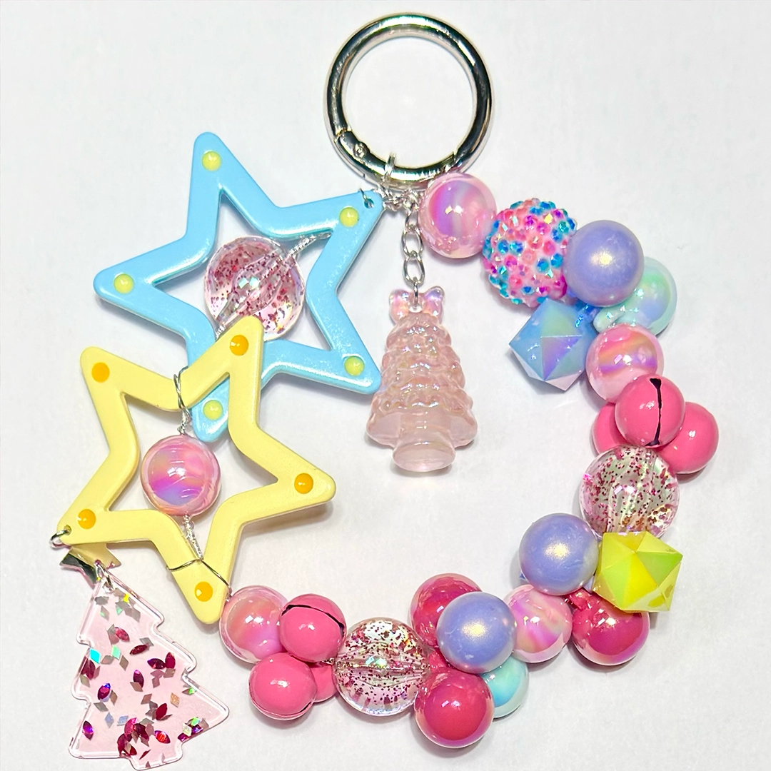 Pop Art Noel for Bracelet/Key/Phone Chain/Pen- Open in live