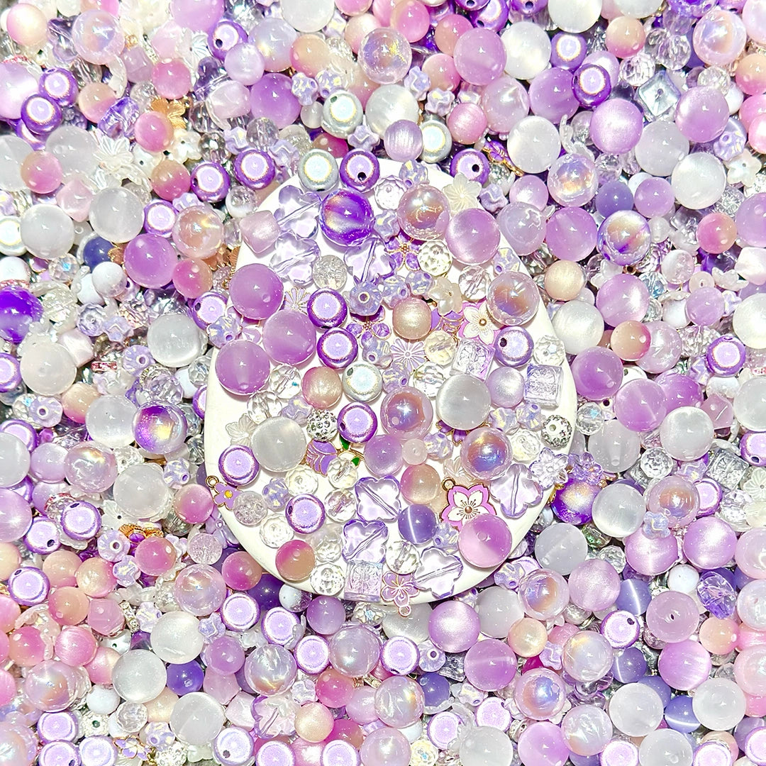 【New Co-creation:+1 Scoop】Nadia's Purple Blossom Mix for Bracelect /Keychain/Pen - Open in live