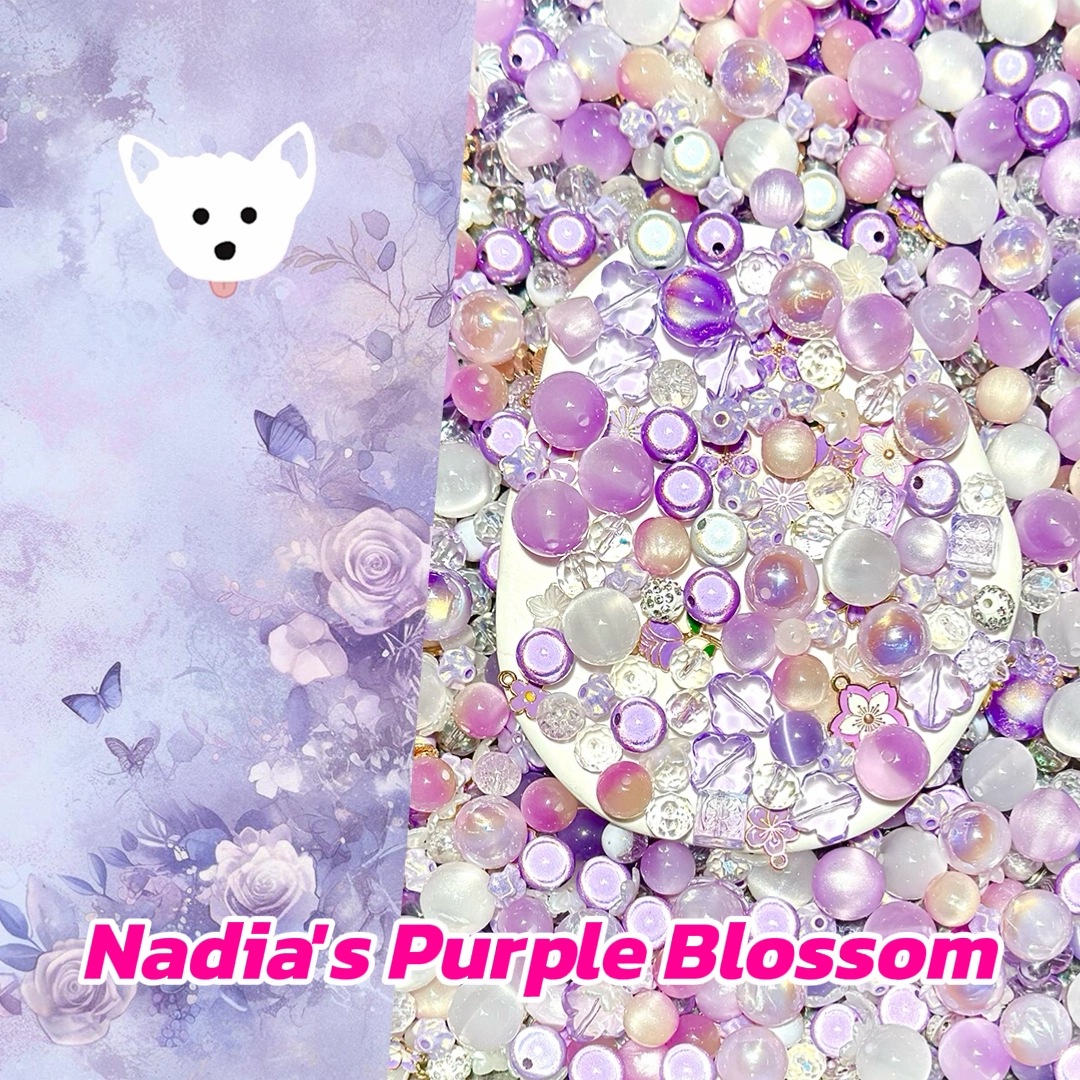 【New Co-creation:+1 Scoop】Nadia's Purple Blossom Mix for Bracelect /Keychain/Pen - Open in live