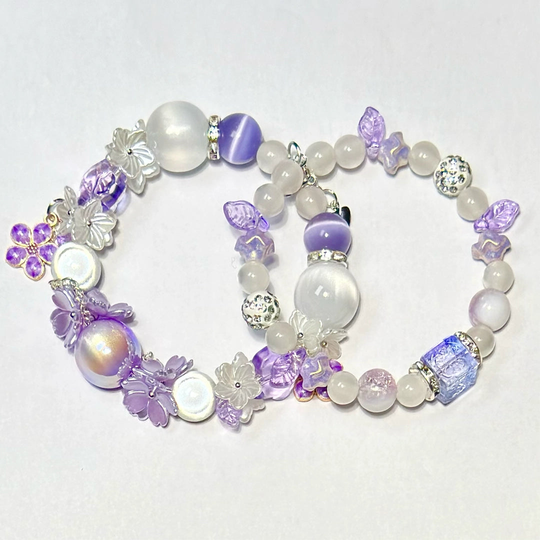 【New Co-creation:+1 Scoop】Nadia's Purple Blossom Mix for Bracelect /Keychain/Pen - Open in live