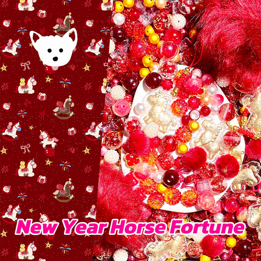 New Year Horse Fortune for Bracelet/Phone Chain- Open in live