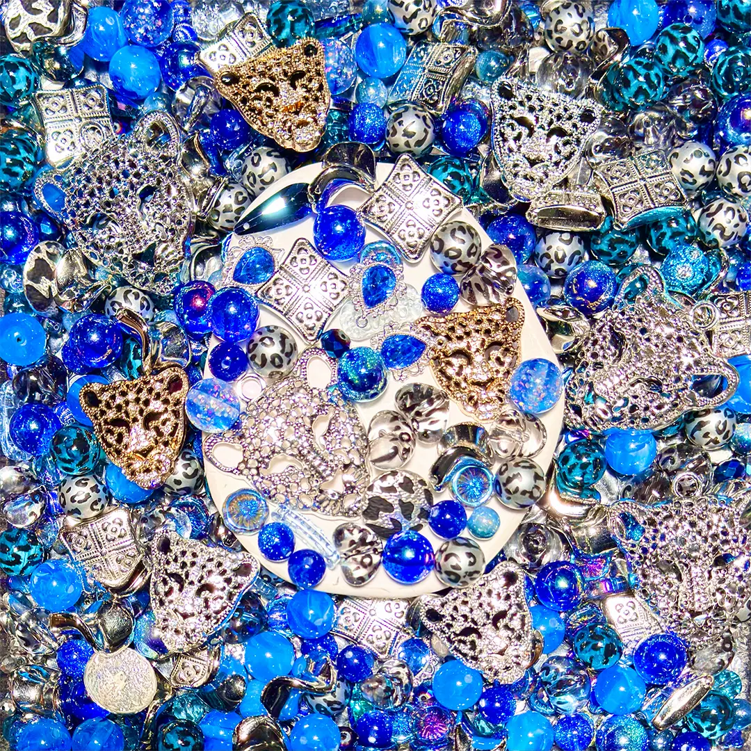 【New Arrival+1 Scoop】 Blue Blood Cheetah for Bracelet/Phone Chain- Open in live