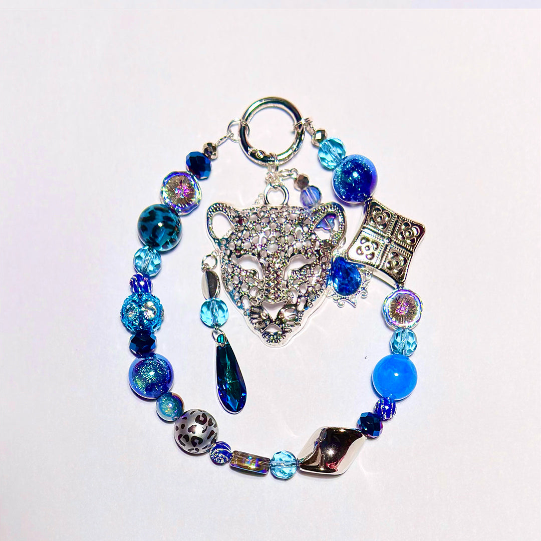 【New Arrival+1 Scoop】 Blue Blood Cheetah for Bracelet/Phone Chain- Open in live