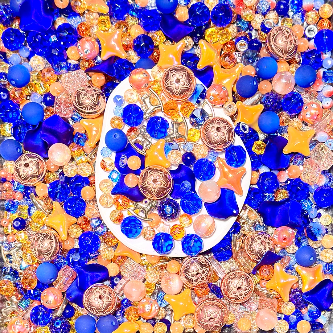 【New Arrival+1 Scoop】Orange and Blue Knights  for Bracelet/Phone Chain- Open in live