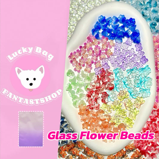 Glass Flower Beads Blind Bag for bracelet - Open in live