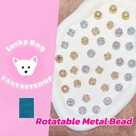 Rotatable Metal Bead Blind Bag for Bracelet- Open in live
