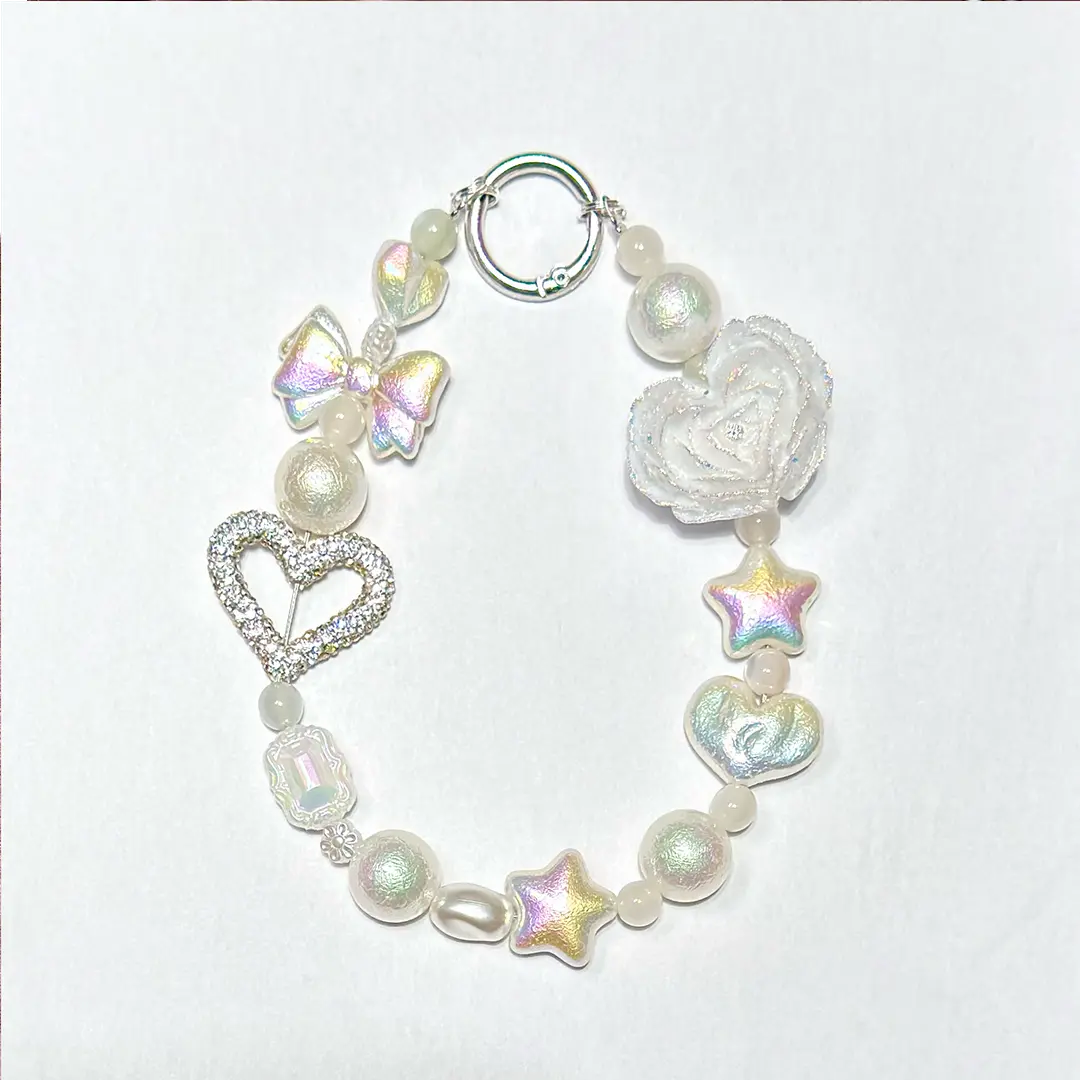 Pearlescent Promise for Key/Phone Chain/Bracelet/Hanging- Open in live