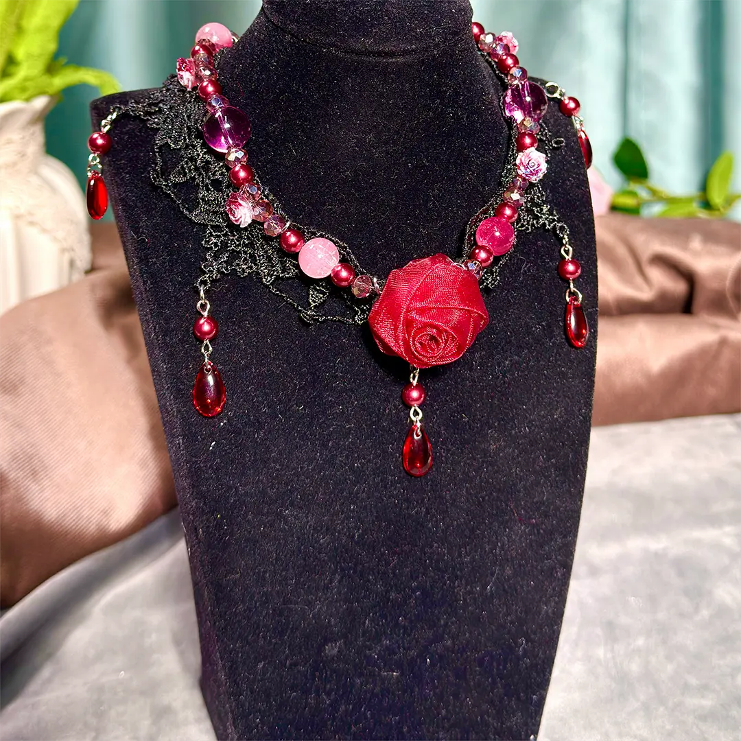 Eternal Veiled Rose for Key/Phone Chain/Bracelet/Pen- Open in live