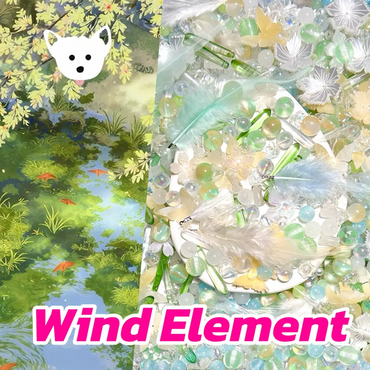 Wind Element for Key/Phone Chain/Bracelet/Hanging- Open in live