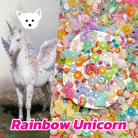 Rainbow Unicorn for Key/Phone Chain/Bracelet/Hanging/Pen - Open in live