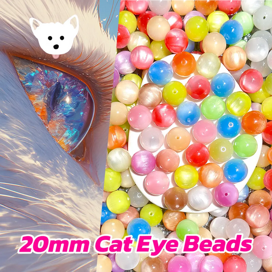 【New Arrival】20mm Cat Eye Beads for Key/Phone Chain/Bracelet/Hanging- Open in live